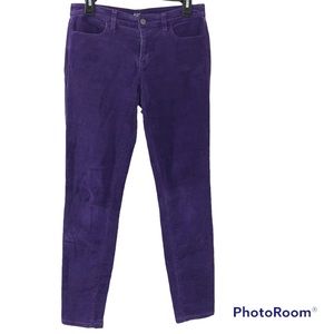 LOFT Purple Corduroy Super Skinny Pants - Size 2